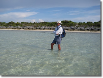 Fly fishing for bonefish